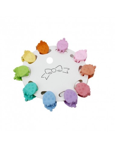 Mini Broche Set x 10 Frutillita